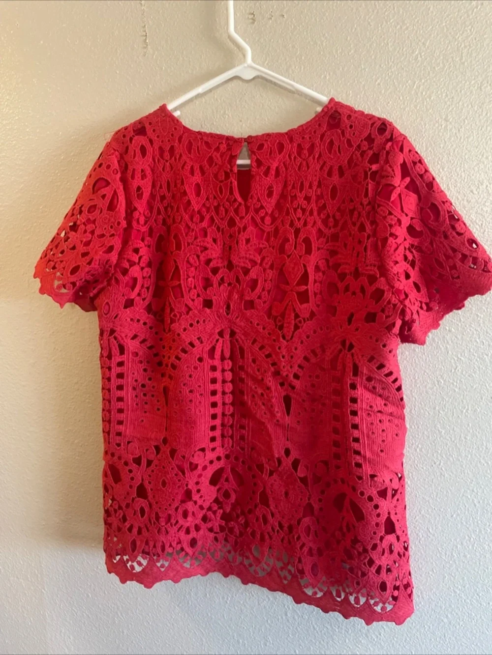 Jessakae Top Size 2X Women Red Lace Excellent